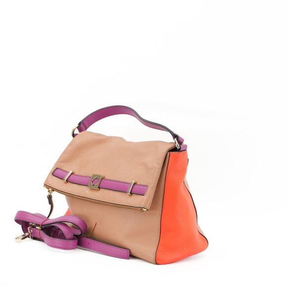 Kate Spade Colorblock Leather Shoulder Bag Colorful Crossbody - Picture 11 of 13